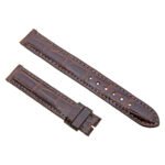 14mm Shiny Dark Brown Alligator Leather Strap