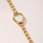 Cathy Heart Face Gold Watch