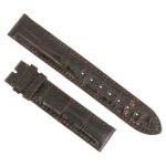 Shiny Dark Brown Alligator Leather Strap